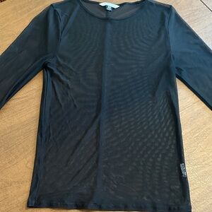 American Eagle Outfitters Black Sheer Blouse